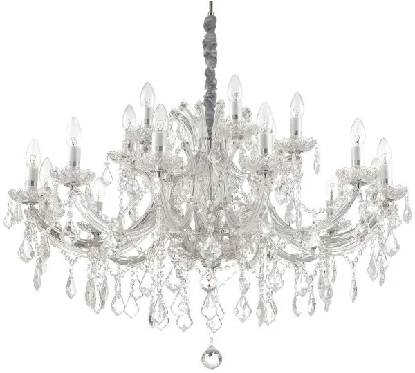 Ideal Lux - Krištáľový luster na reťazi NAPOLEON 18xE14/40W/230V pr. 96 cm chróm
