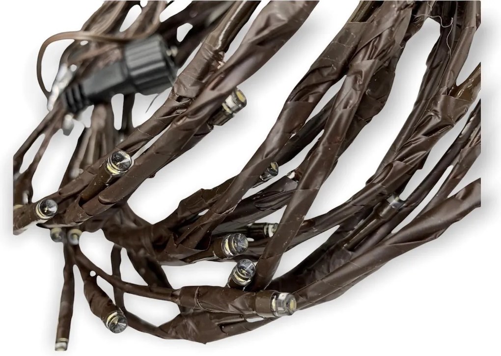 LED nástenný vianočný stromček ZIGGY, hnedý - viac veľkostí Veľkosť: S