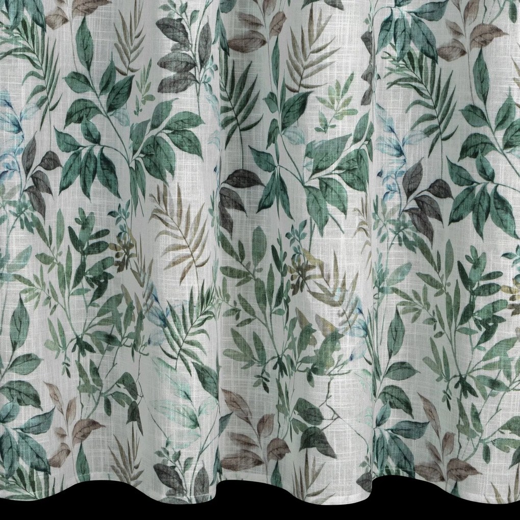 ZÁVES NA KRÚŽKOCH AMANDA 140X250 CM LISTY