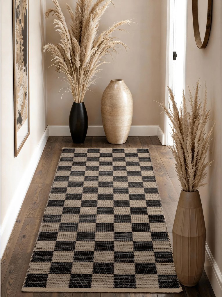 Behúň Handloom 106333 Rex White Black, 80x200, čiernobiela, chodba / predsieň, Hanse Home