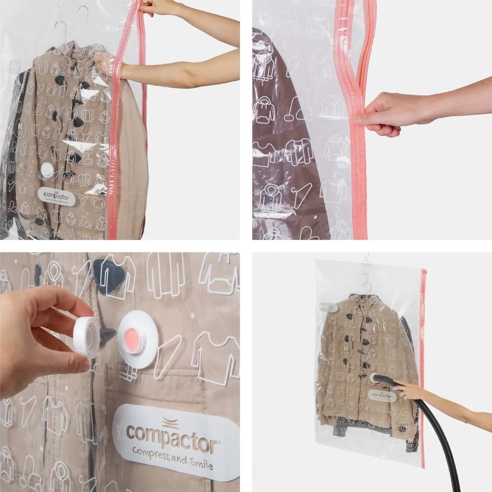 Vákuové vrecia v súprave 4 ks Hanging Vacuum M/L – Compactor
