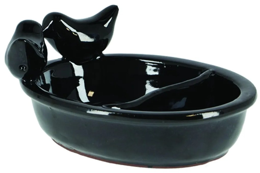 Napájadlo pre vtáky Duke, 8,5x16 cm, keramika, čierna