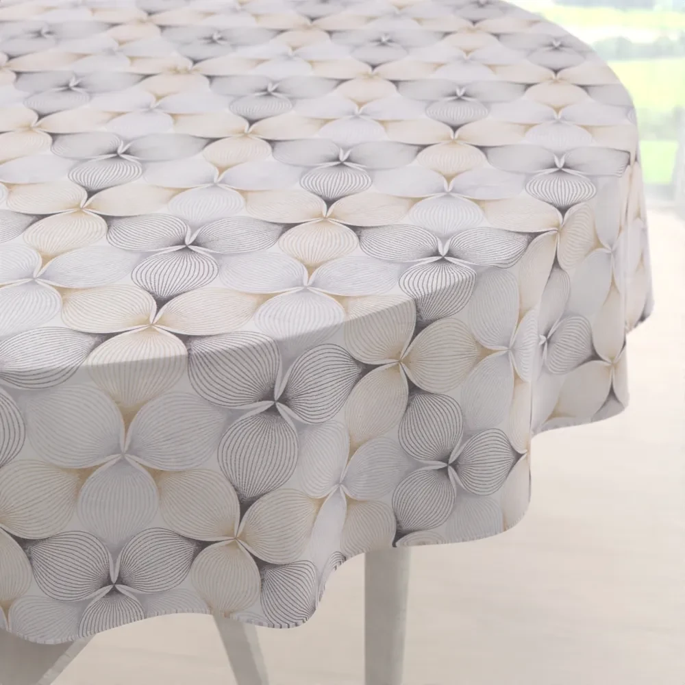 Biante Dekoračný okrúhly obrus PML-031 Designové geometrické obrazce na bielom Ø 110 cm