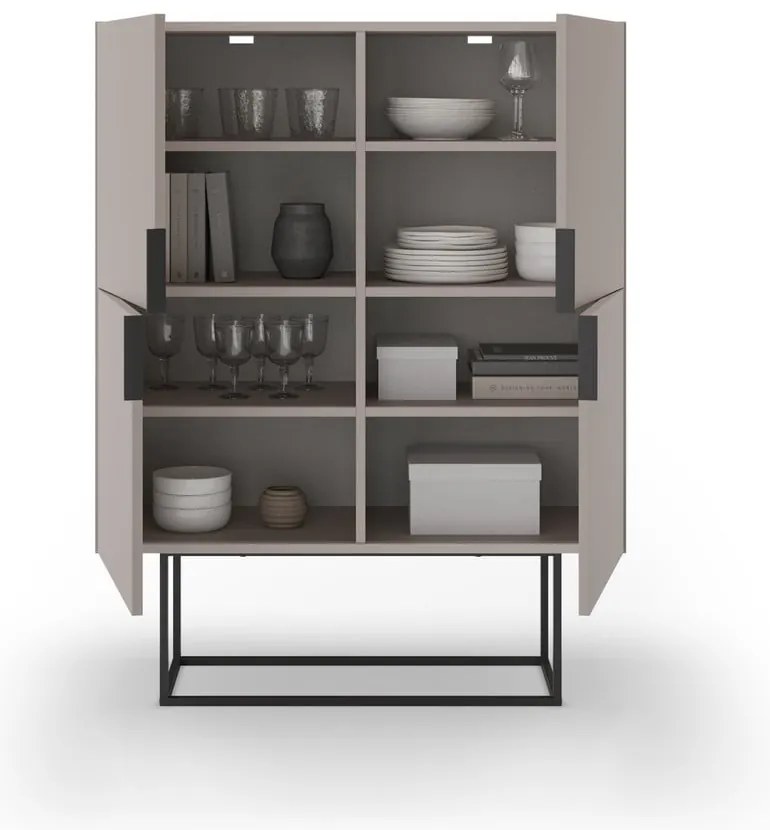 Sivobéžová skrinka 100x130 cm Titan – Marckeric