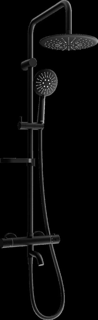 Mexen sprchový set KX67 s termostatickou batériou, čierna, 779006791-70