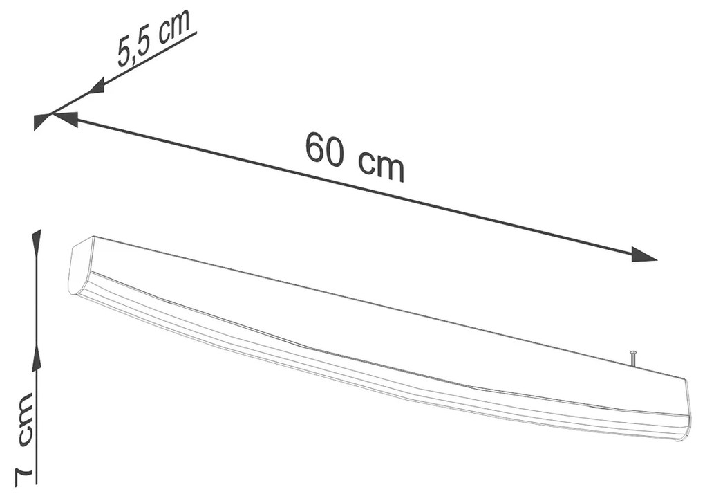 Nástenné LED svietidlo Jorun 60, 1x LED 8w, 3000k, b