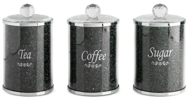 Sada troch nádob VENTOSA 06 čierna / zelená (3 ks)