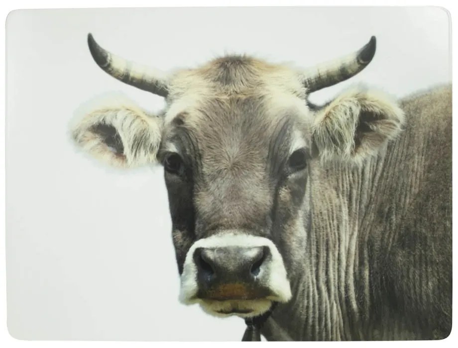 4ks pevné korkové prestieranie s motívom švajčiarskej kravy - 30 * 40 * 0,4m