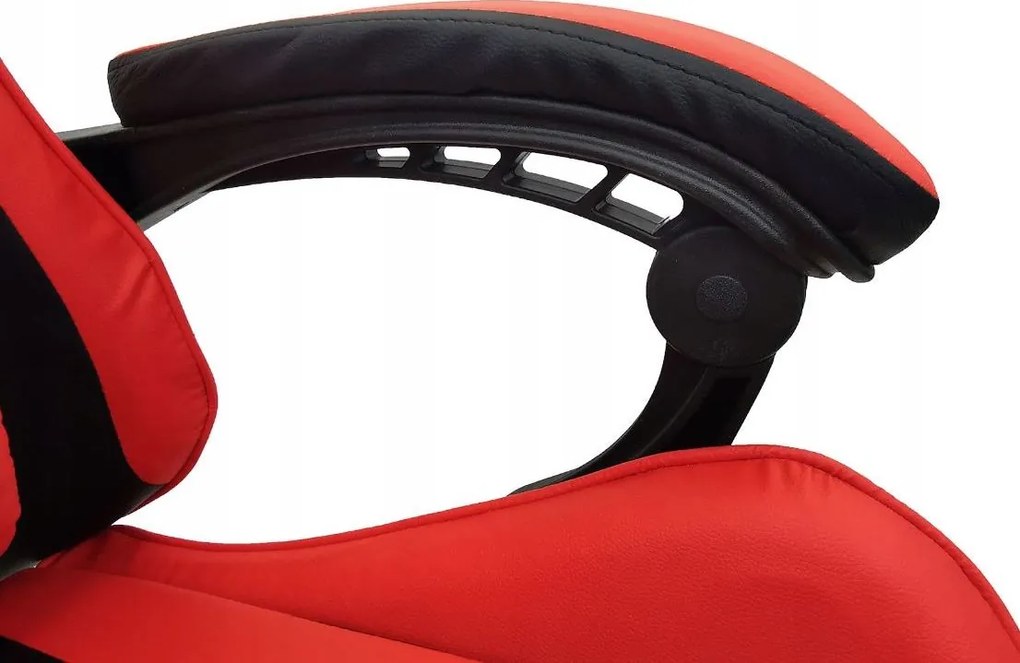 Herní židle s podnožkou KG104 červené