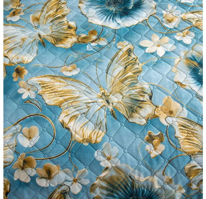 Prehoz na posteľ CELESTIA modrý Rozmer: 170 x 210 cm