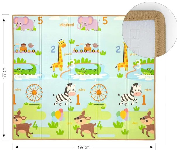 Hracia podložka pre deti MILLY MALLY 197x177 cm – Play Savanna