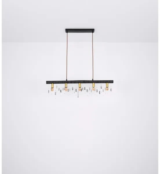 Globo 15532-5HB - Závesný luster na lanku KIRA 5xE14/40W/230V čierny