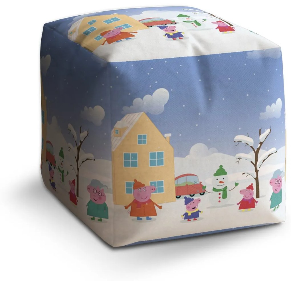 Sablio Taburet Cube Prasiatko Pepina Zima: 40x40x40 cm