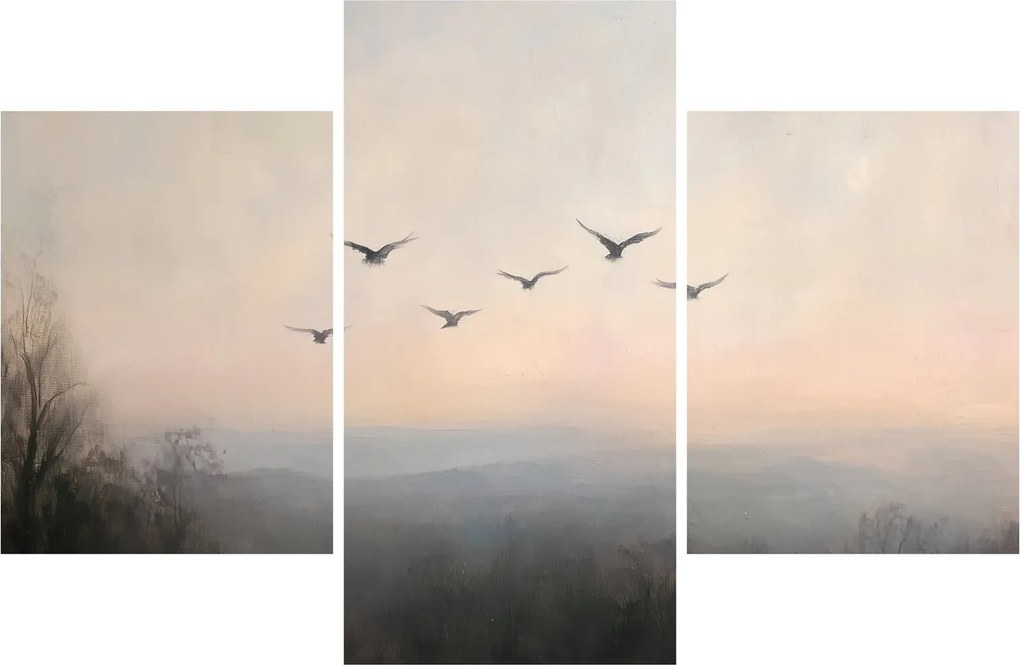 Obraz - Hejno vtákov (90x60 cm)