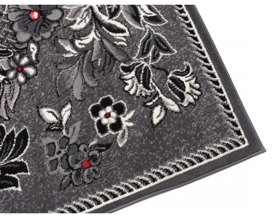 Kusový koberec PP Kvetiny sivý atyp 100x200cm