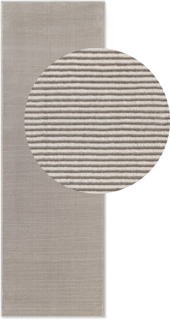 Behúň Perles 106186 Cream Grey z kolekcie Elle, 80x240, šedá, obývacia izba, ELLE Decoration