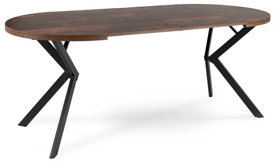 Stôl RENO 90–190 cm Dub Rustikál/Čierny