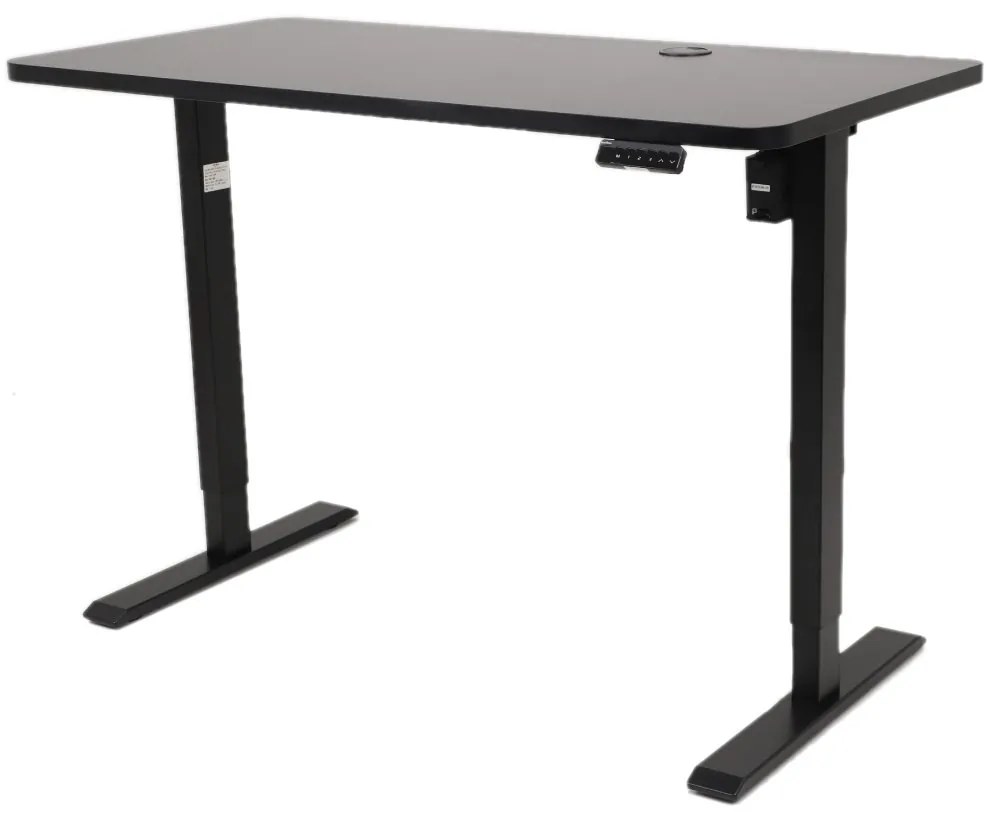 Výškovo nastaviteľný elektrický stôl BestBerg BBAT-14BB / rozmer 140x70 cm / výška 93,4-125,4 cm / čierny