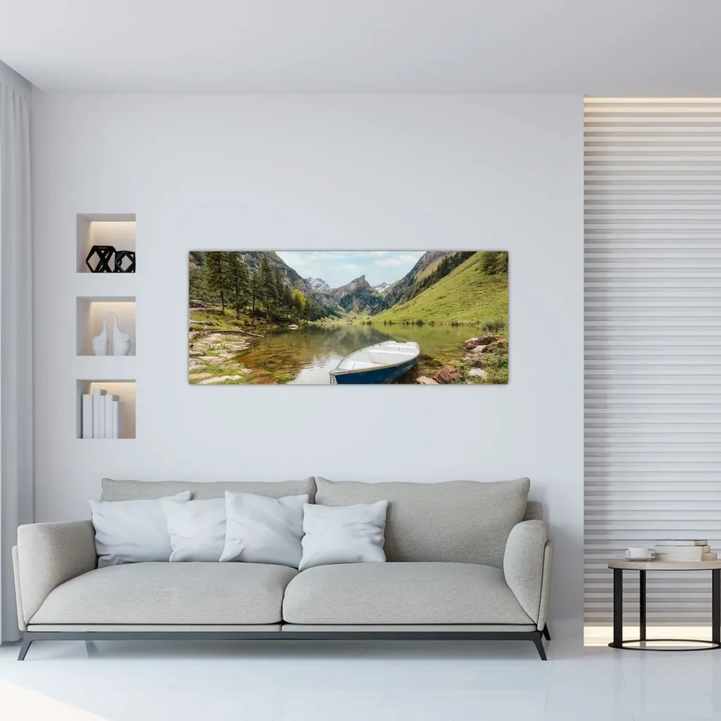 Obraz - Seealpsee, jazero Švajčiarska (120x50 cm)