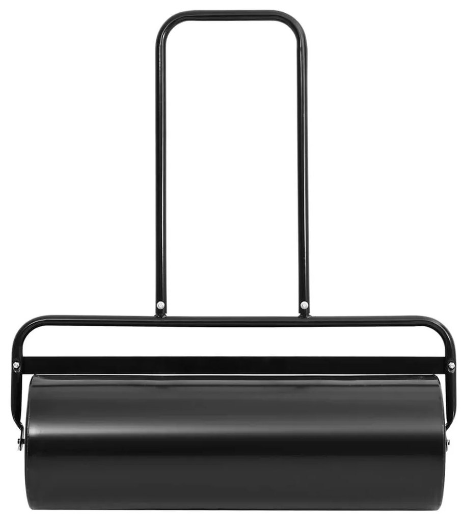 Záhradný valec na trávnik čierny 63 l železo a oceľ