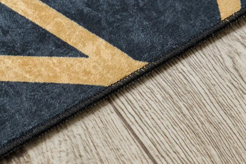 Dywany Łuszczów, Kusový koberec ANDRE Marble 1222, 120x170, čierna, chodba / predsieň