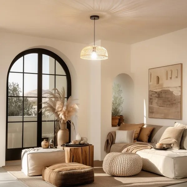 Brilagi - LED luster na lanku CERIA BOHO 1xE27/40W/230V pr. 60 cm ratan