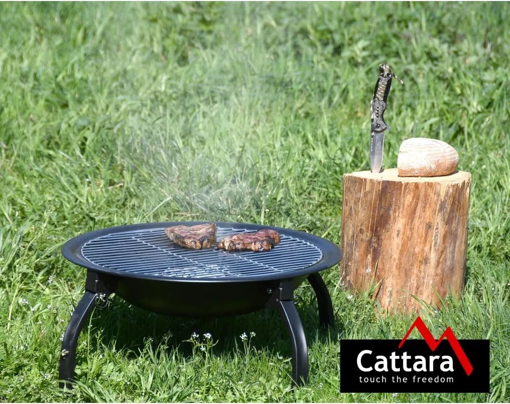 Ohnisko s grilovacou mriežkou a poklopom Cattara Vezuv, ø 48 cm