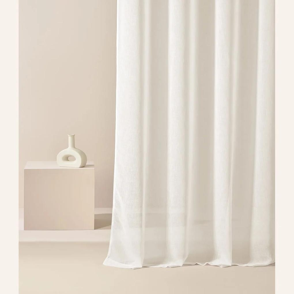 Room99 Záclona na krúžkoch Sensia Jednofarebná Farba: Biela, Veľkosť: 140 x 280 cm