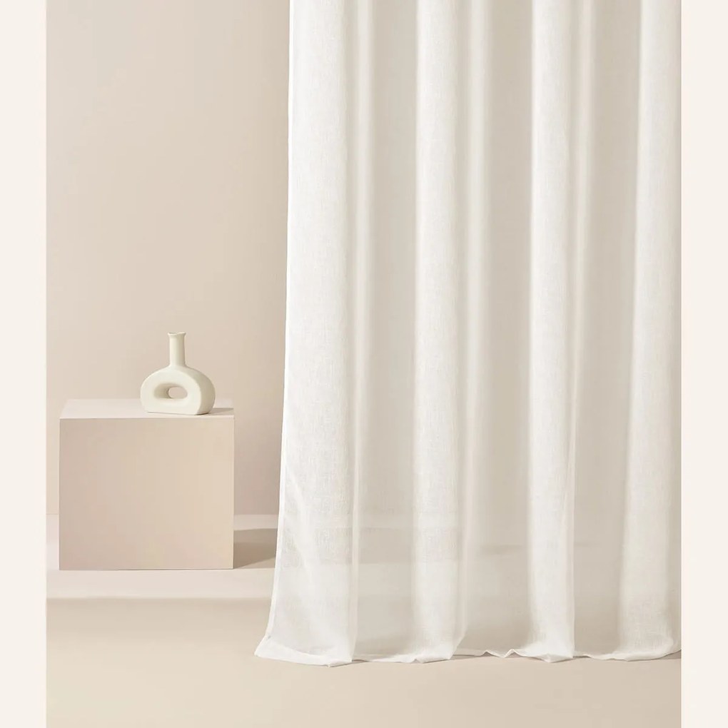 Room99 Záclona na krúžkoch Sensia Jednofarebná Farba: Biela, Veľkosť: 250 x 250 cm