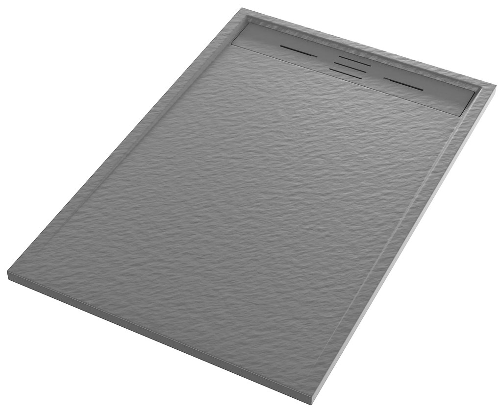 Erga Almac, SMC sprchová vanička 120 x 80 x 3 cm, šedá matná, ERG-GMA-AL-80120G