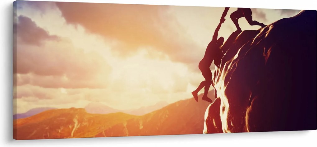Obraz - Horolezci (120x50 cm)