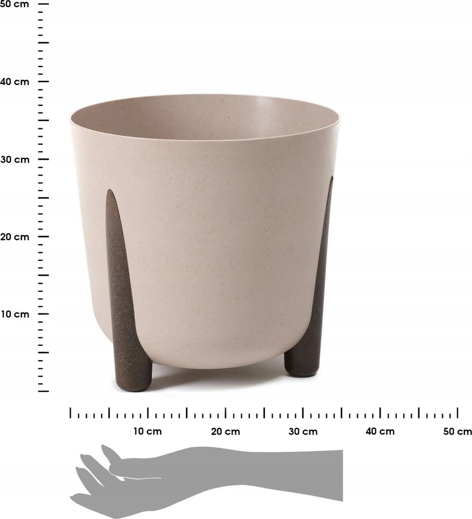 Kvetináč MOSS ECO III 34 cm kávovo hnedý