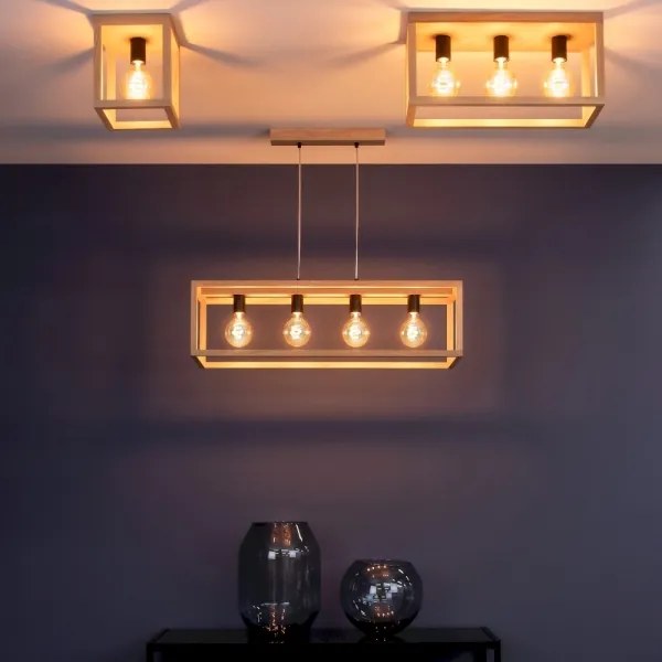 Spot-Light 9154174 - Stropné svietidlo KAGO 1xE27/60W/230V matný dub