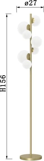 ONLI - Stojacia lampa PALOMA 7xG9/10W/230V zlatá