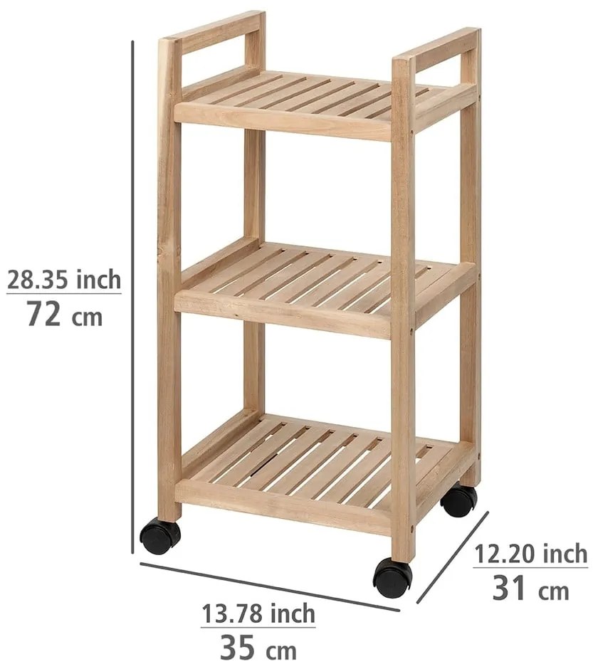 Kúpeľňový regál v prírodnej farbe 35x72 cm Acina – Wenko