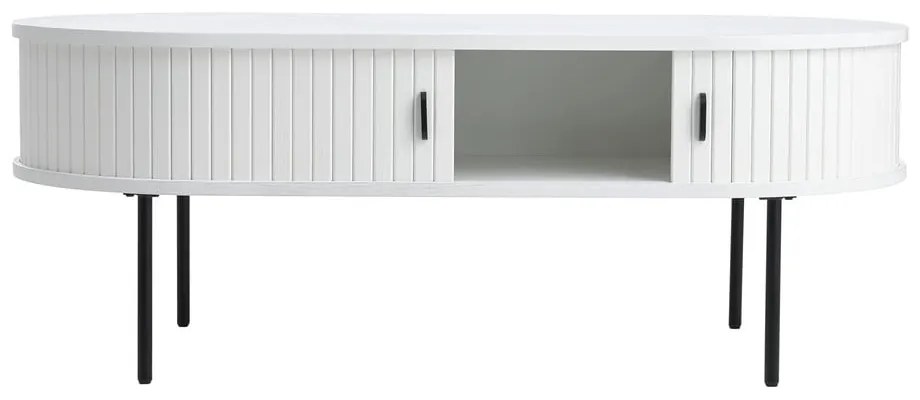 Biely konferenčný stolík v dekore duba 60x120 cm Nola – Unique Furniture