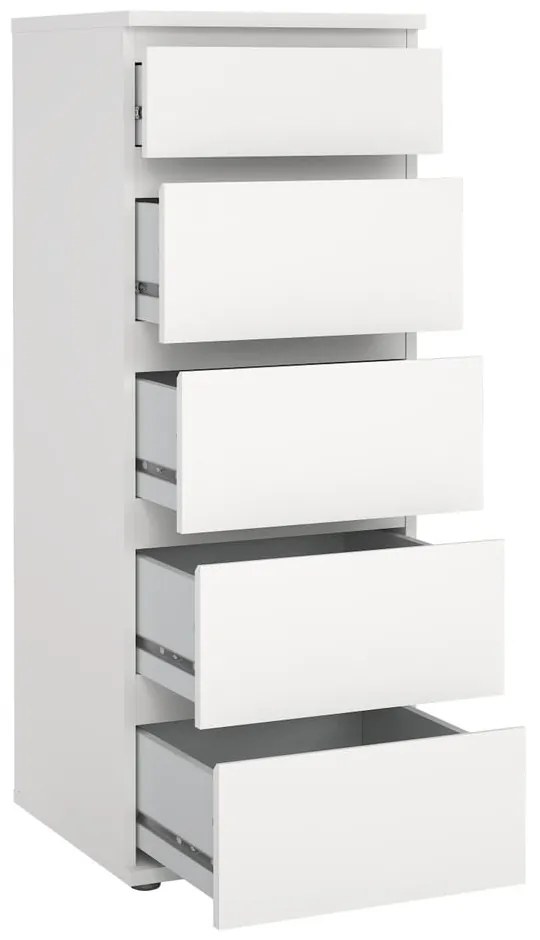 Biela vysoká komoda 40x107 cm Nova – Tvilum