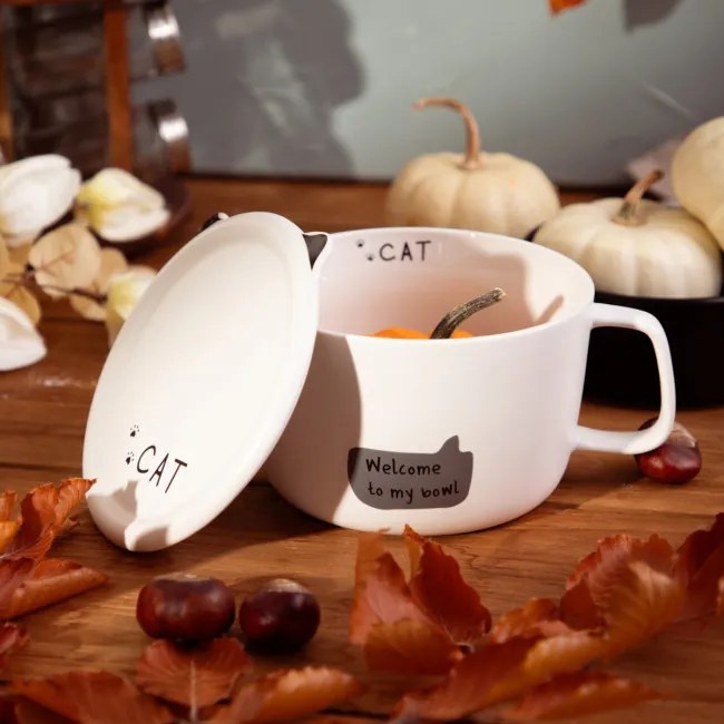 Hrnček KATIS mačka, s vrchnákom 707995 900 ml