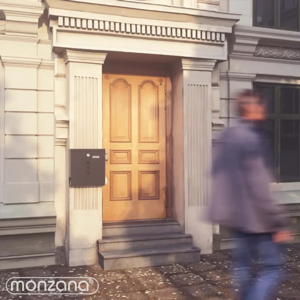 Monzana Poštová schránka s valcom na noviny POST, 30,5x10x33,5cm, antracitová