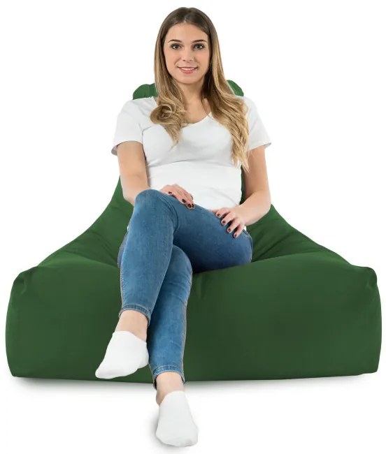 Kreslo Bali plyš tmavozelené