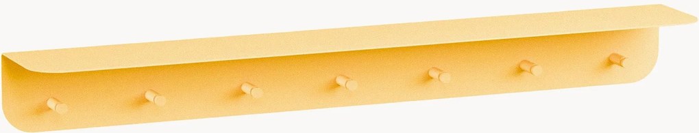 Kovový nástenný vešiak's háčikmi a policou na klobúky Malou