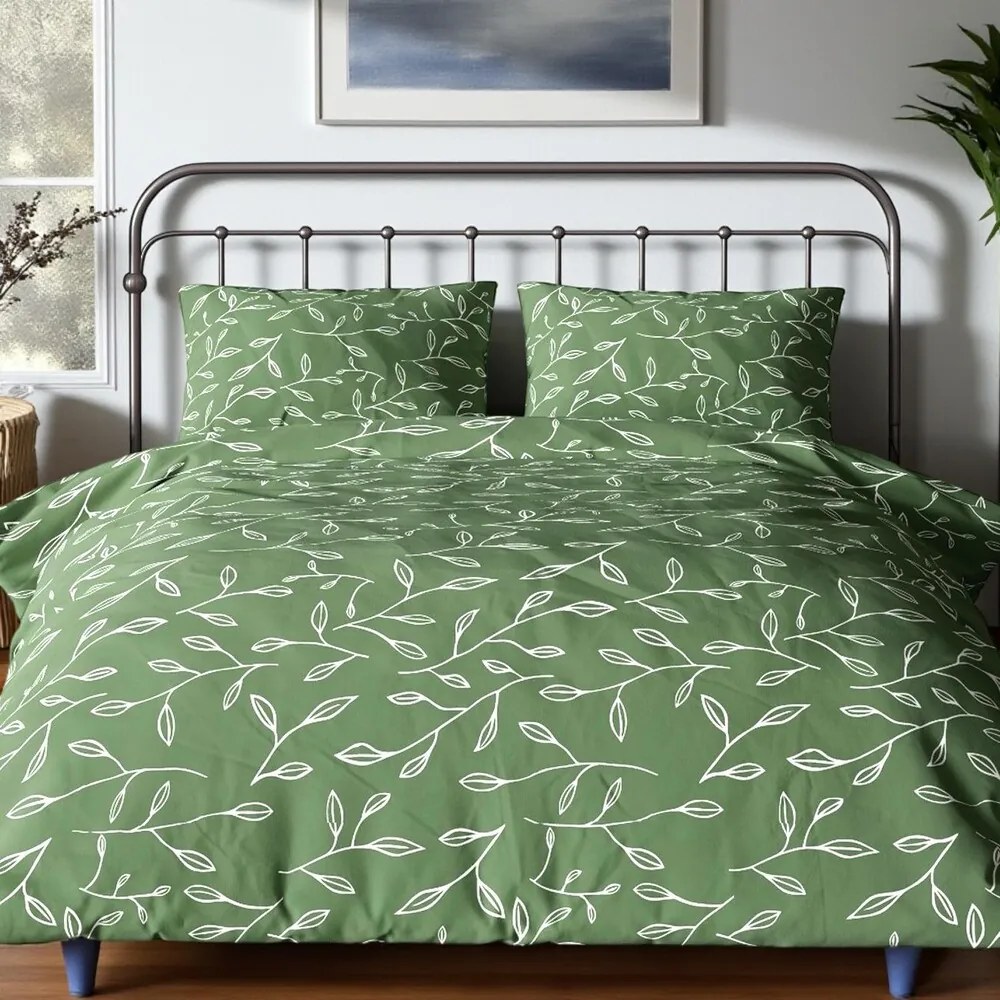 Bavlnené obliečky Homa RENA GREEN 4-dielna sada 140x200 cm