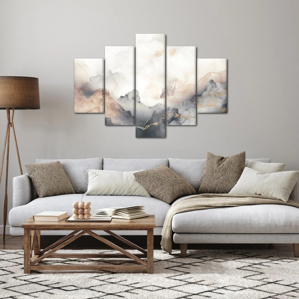Obraz - Abstrakcia hôr s textúrou mramoru (150x105 cm)
