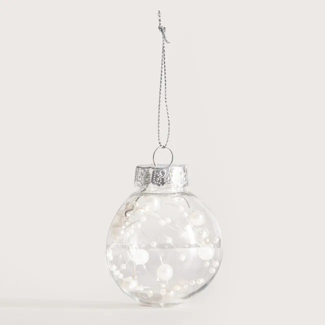 Závesná vianočná dekorácia PERPLO s perlami 754982 (6 ks)