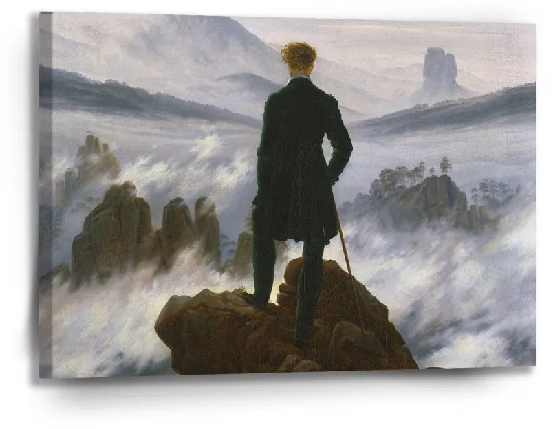 Sablio Obraz Pútnik nad morom hmly - Caspar David Friedrich - 90x60 cm