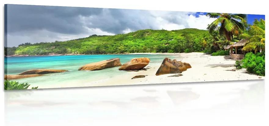 Obraz tropické Seychely Varianta: 120x40