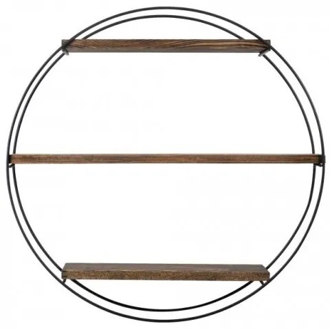 Nástenná polica TULIPA 60x15 cm smrek/čierna