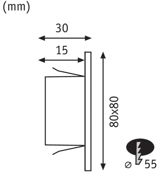 Paulmann 99495 - LED/1,2W Schodiskové svietidlo EDGE 230V