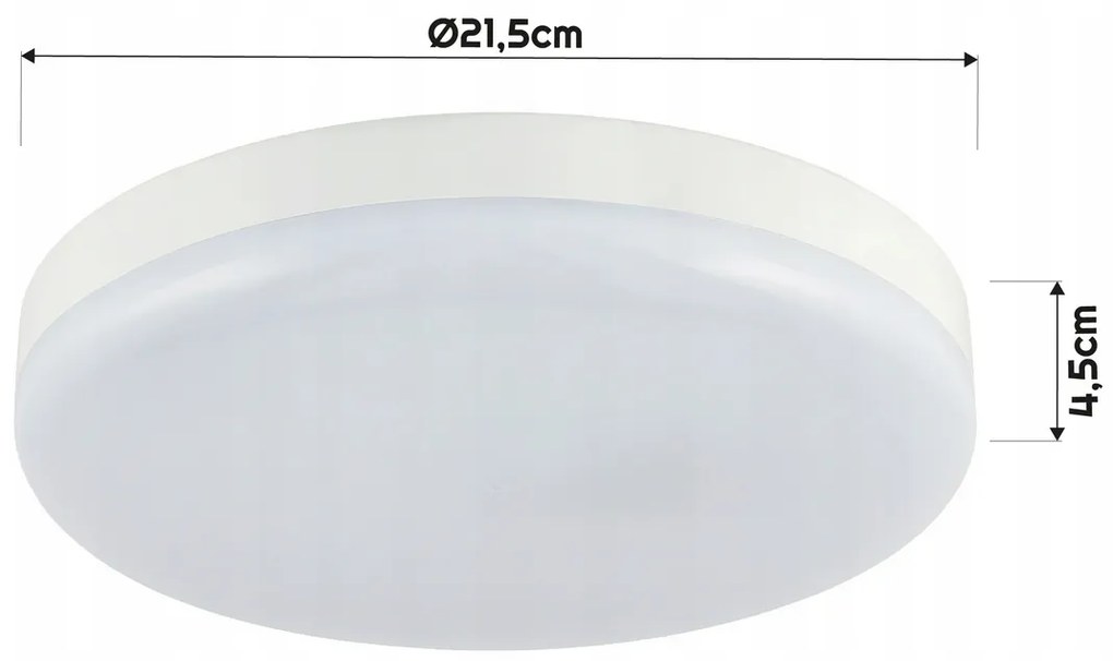 BERGE LED stropné svietidlo s pohybovým senzorom 18W - IP40 - neutrálna farba