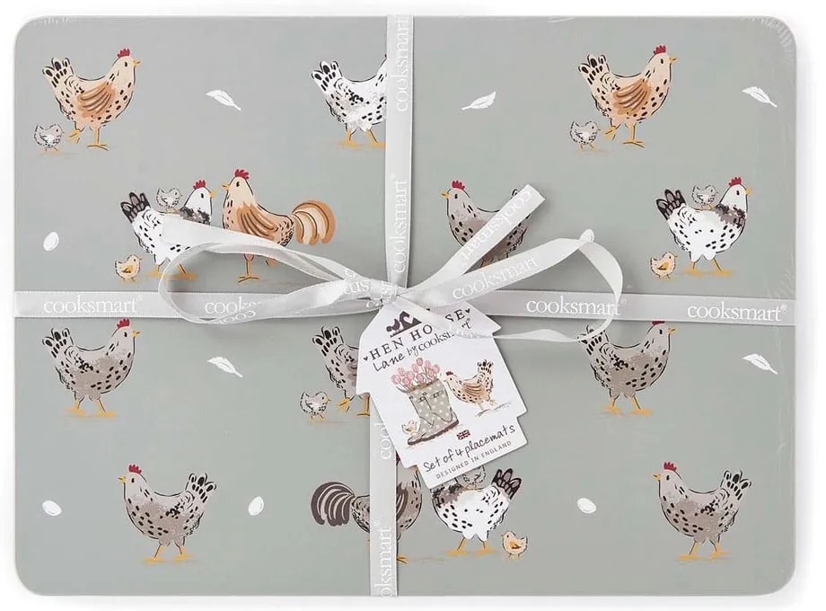 Korkové prestieranie v súprave 4 ks 27x35 cm Hen House – Cooksmart ®